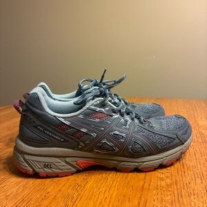Asics GEL-Venture 6 Women’s 10 Trail Running Shoes Grey Pink 1012A504